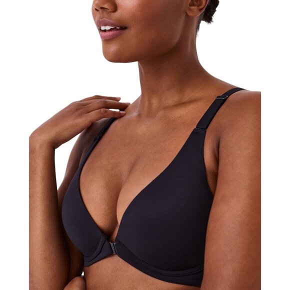 SPANX Adjustable Plunge Wireless Lift Bra Women's 34C Black Front Clasp Comfy - Picture 3 of 16